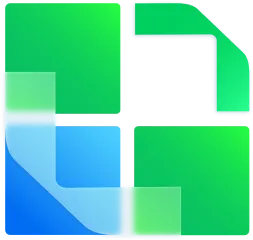 Abstract green Veeam brand shapes